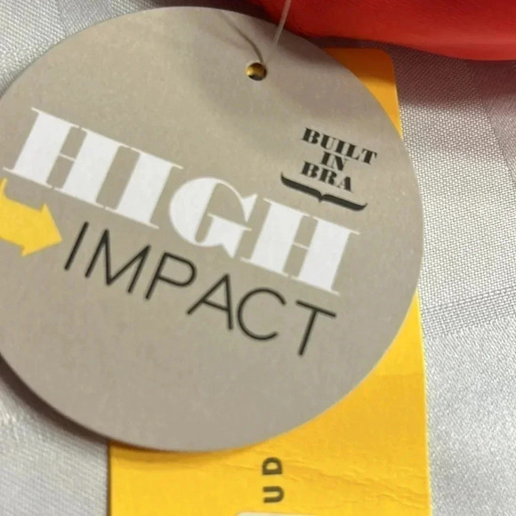 Y2K,vtg,Lole NITA racerback tank top ,coral padded ,high impact,NWT - Picture 2 of 11